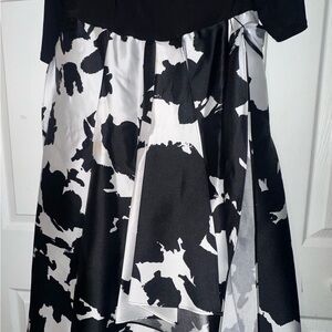 Black and White Patterned Skirt